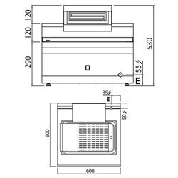 Chauffe-Frites - 1 kW - 1x GN 1/1