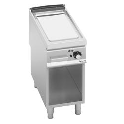 Plancha eléctrica Fry top - 6,8 kW - Liso - con base abierta
