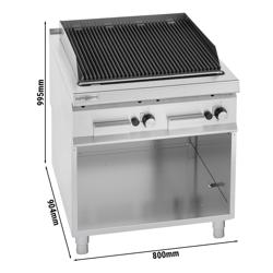 Commercial Gas Chargrill Paolo 900 - 800mm - Freestanding - Cast-Iron Cooking Grids