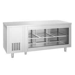 Gekoelde tafel - 1800x700mm - 3 deuren aan de achterkant - met glazen voorkant
