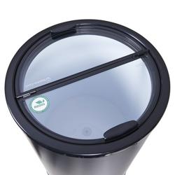 GASTRO-COOL | Juhlajäähdytin / jäähdytysastia - 41 L - lasikansi & pyörät - musta	