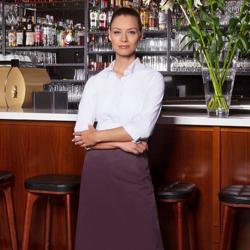 KARLOWSKY | Basic Bistro Waist Apron – Aubergine - 100×75 cm - 65% Polyester / 35% Cotton