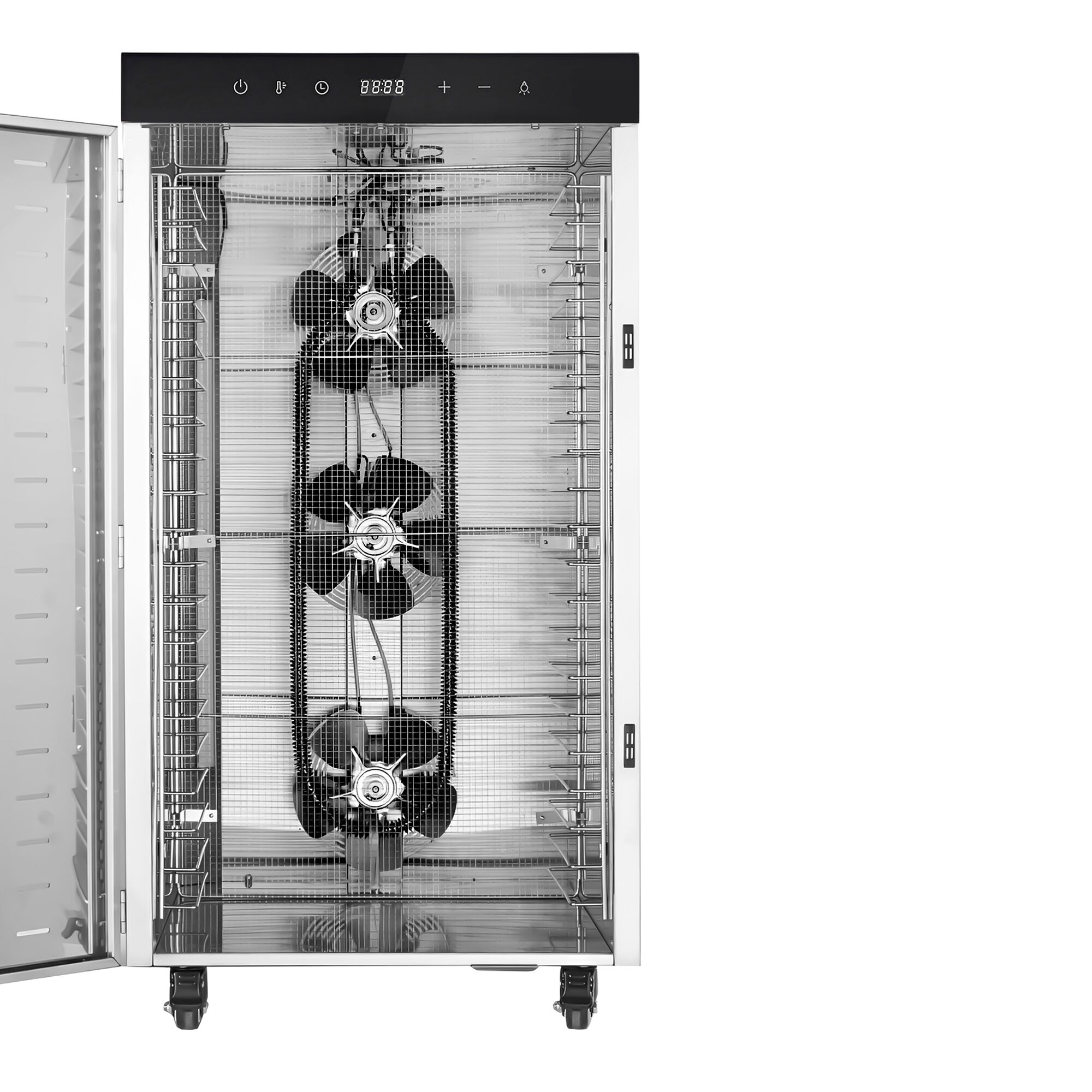 Food Dehydrator - with 24 Trays - Stainless Steel - Digital Timer - 2kW