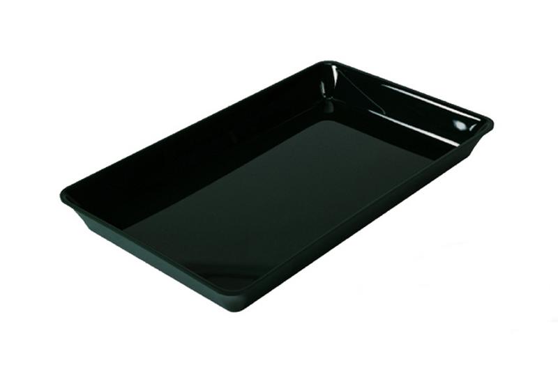 Rechthoekige presentatieschaal GN 1/1 - Zwart - BPA-vrij - 530 x 325 x 50 mm | Vleesschaal | Display schaal | Voedselschaal | Dienblad | Schaal | Bereidingsschaal