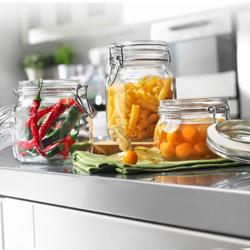 (6 pieces) BORMIOLI ROCCO | Fido Clip-Top Preserving Jars – 0.75 litre - airtight seal - clear glass