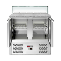 Saladette ECO - 900mm - 2 deuren - met glazen opzet voor 5x GN 1/6