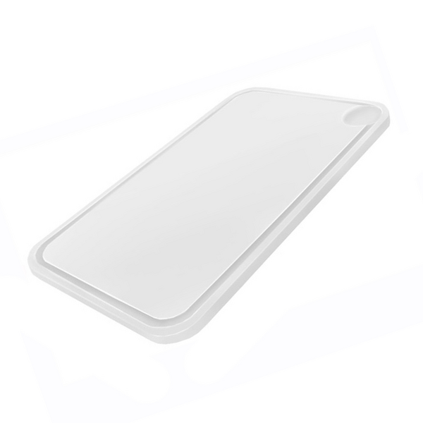 Snijplank met sapgroef - 300x500mm - Dikte 20mm - Wit