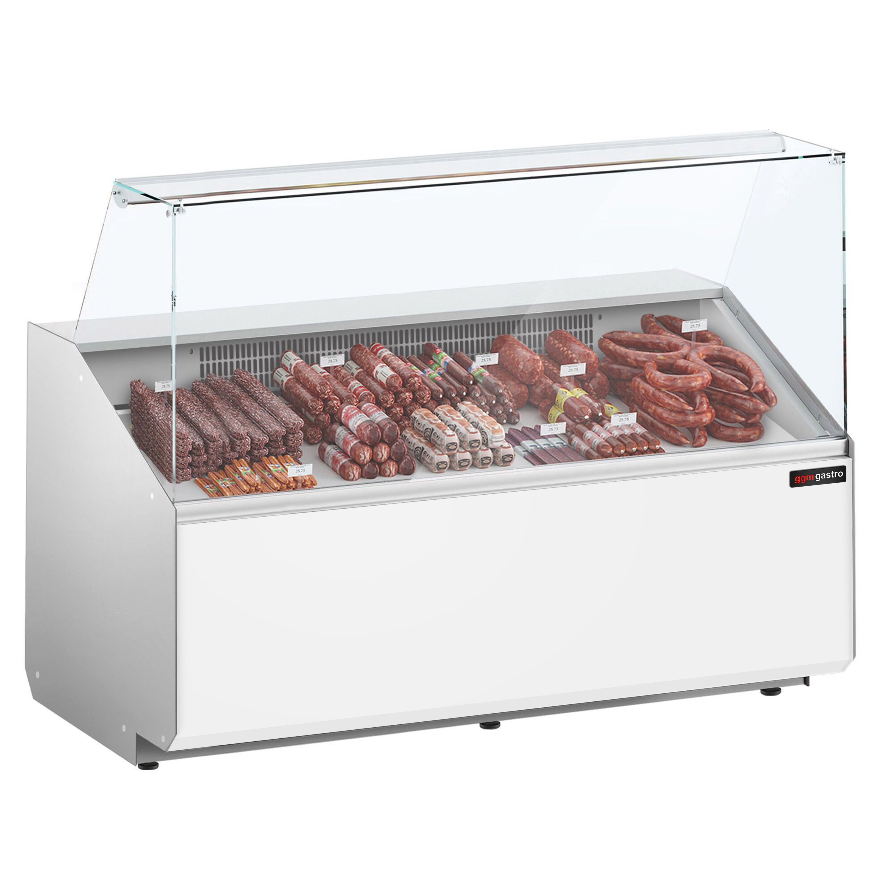 Comptoir vitrine réfrigérée - 1568x979mm - +2/+6°C - 324L - Façade blanche