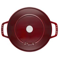 STAUB | BRAISERS - Brasiera con struttura a goccia Chistera - 240 mm - Ghisa - Rosso granatina