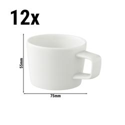 (12 قطع) WHITE DELIGHT - فنجان قهوة - 150 ml - أبيض