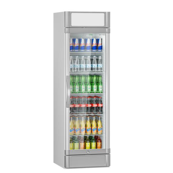 Réfrigérateur à boissons - 347 litres - avec 1 porte en verre et écran publicitaire       