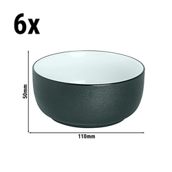 (6 pezzi) COSMIC - Ciotola - 32 cl - Ø 110mm - Bianco / Nero