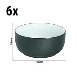 (6 szt.) Miseczka - Cosmic - Porcelana - 110x110mm - Czarny