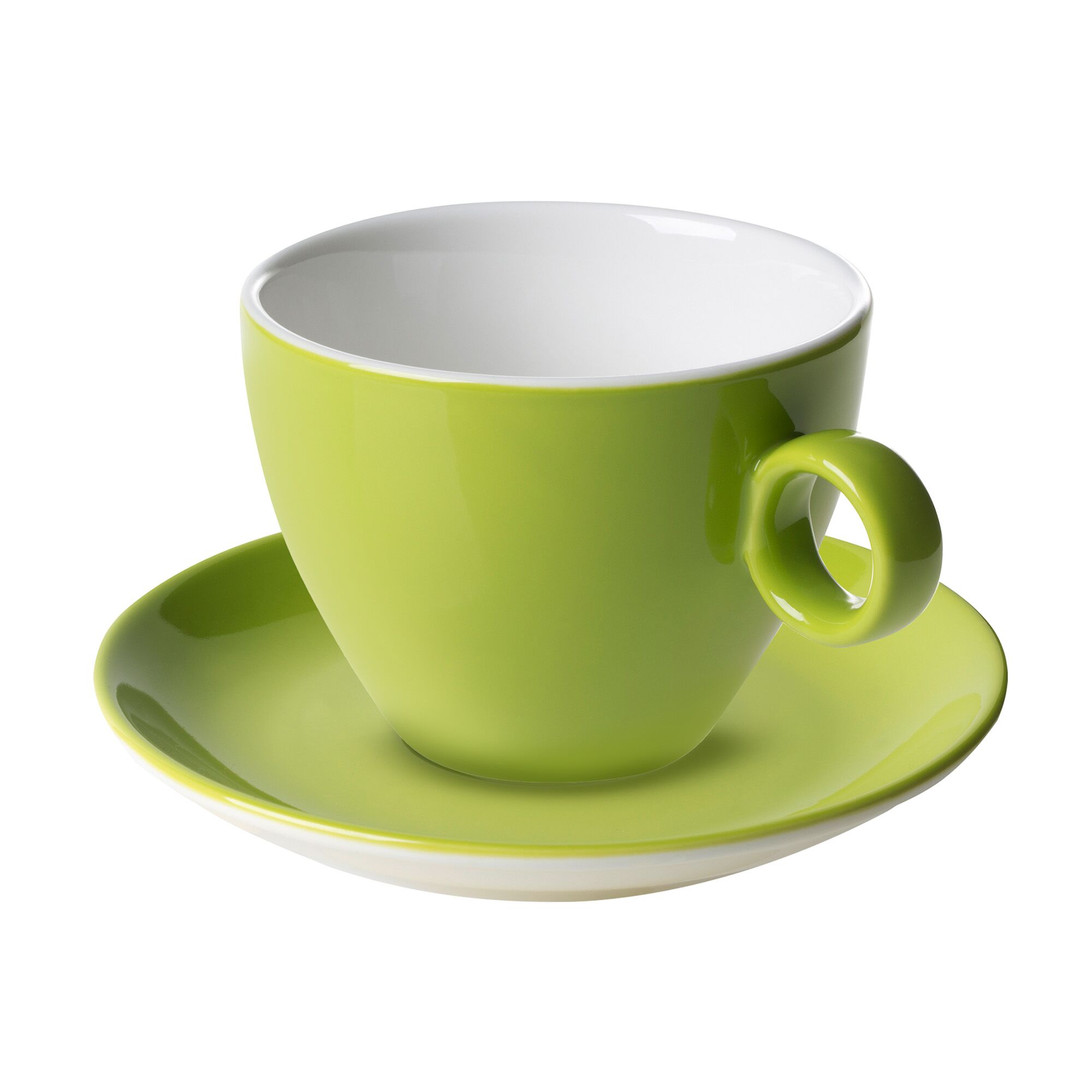 (6 pièces) BART COLOUR CAFE – Tasse à cappuccino – 230 ml – Vert citron