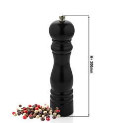Set râșnițe sare și piper - Lemn - Înălțime: 200 mm - Negru