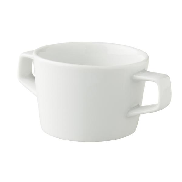 (6 pcs) WHITE DELIGHT - Handled Soup Cup - Ø 100mm - 300 ml - White