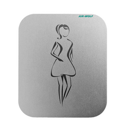 AIR-WOLF | Deurbord "Dames" - zelfklevend - Roestvrij staal