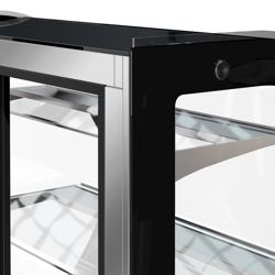 Vitrină pentru prăjituri - 414 litri - 1200 mm - geam dublu - geam drept - cu 3 rafturi - iluminare LED