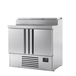 Hűtött előkészítő asztal Mini - 978x700 mm - 2 ajtós - GN 1/4 5x feltéthűtő