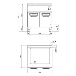 Braisière électrique multifonctions - 9,6kW - 24litres