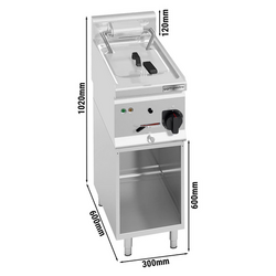 Elektrisk fritös - 10 liter - 9 kW - inkl. underrede