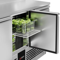 Saladette / mesa de preparação PREMIUM - 1,37 x 0,7 m - com 3 portas