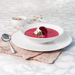 (6 pieces) SELTMANN WEIDEN | Maxim Coup Fine Dining | Porcelain Coupe Dinner Plates – Cream - Ø 16.5 cm - Flat