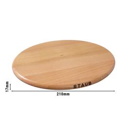 STAUB | Magnetic Beech Wood Trivet – Ø 21 cm - Brown