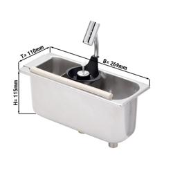 Lave-portionneur 269x110x115mm - avec clapet anti-retour (intégré) - incl. assiette-tamis