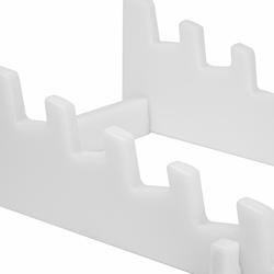 Ställning för skärbrädor - 520x330x180 mm - polyeten - vit - för 40 mm brädor - upp till 6 st