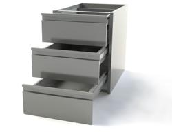 Szafka szufladowa PREMIUM - 3 szuflady - moduł podbudowy  400x560 mm - do ATK o głębokości 600 mm	