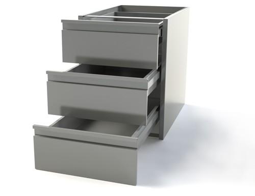 Çekmece ünitesi PREMIUM - 3 çekmece - Tezgah altı modülü 400x560 mm - ATK için 600 mm derinlik