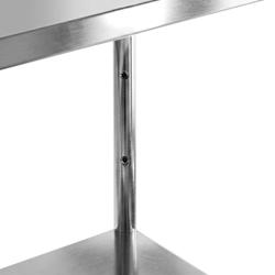Edelstahlregal PREMIUM - 1800x490mm - mit 4 Ablagen (VERSTELLBAR)