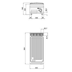 Commercial Electric Griddle - 6.6kW - Ribbed Plate