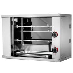 Elektro Mini-Hähnchengrill - 4,4 kW - mit 2 Spießen für bis zu 6 Hähnchen