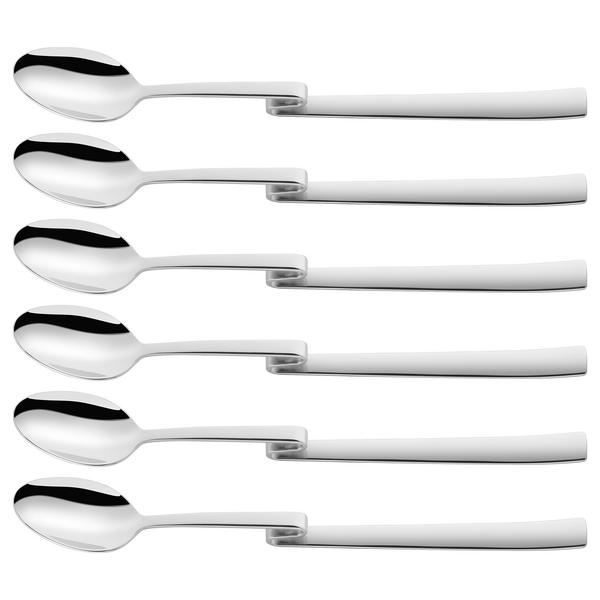 (6) ZWILLING | Dinner Latte Macchiato Spoon Set – Curved Handles Hang on Glasses - 18/10 Steel