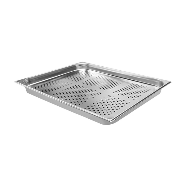 Paslanmaz çelik GN 2/1 Küvet - Delikli - Yükseklik: 65 mm