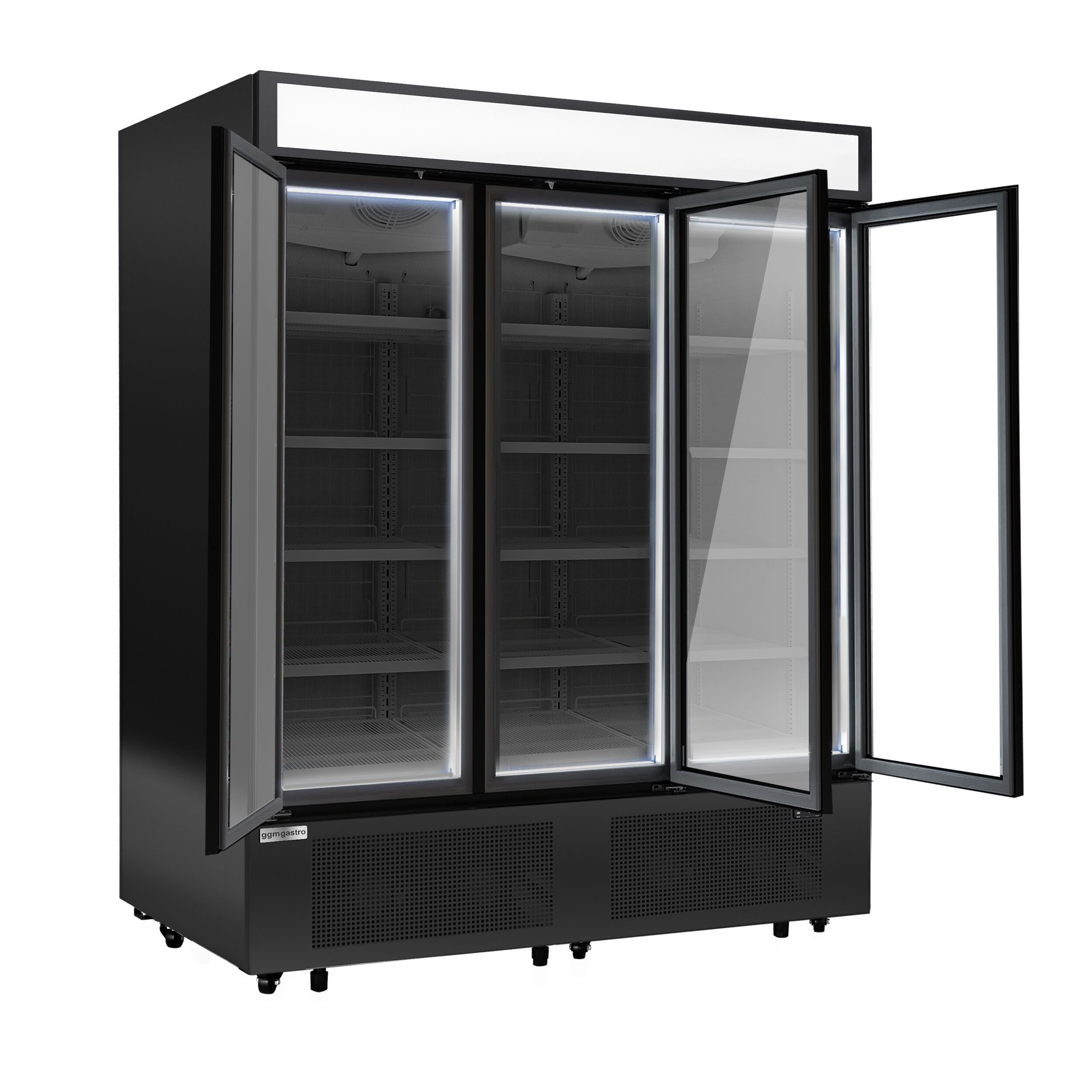 Vitrine murale de congélation - 1600 mm - de -18 à -23 °C - avec portes à double vitrage - 4 étagères