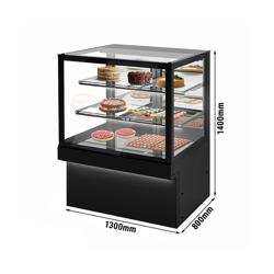 Vetrina pasticceria TORONTO - 1300 mm - frontale nero - illuminazione a LED - 3 ripiani