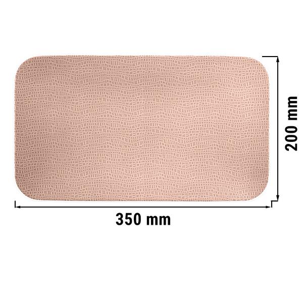 (2 pezzi) SELTMANN WEIDEN | Piatto Coup - piano rettangolare - 350x200 mm - Rosa antico