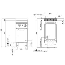 Cuiseur à pâtes électrique – 40 L – 10 kW
