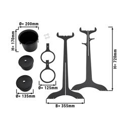 Cubitera - Acero inoxidable - Altura:720mm - Negro - con soporte