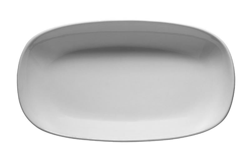 (12 pieces) ENTITY - Plate - oval - Length: 290mm - White
