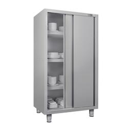 Armoire haute en inox ECO - 1200x700mm - 2 portes coulissantes - Hauteur: 1800mm