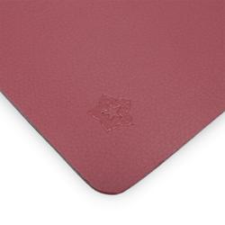 (12 st) bordstablett James - i elegant läderlook - 33x46 cm - burgund
