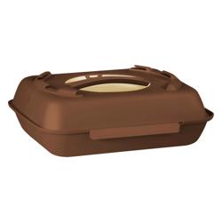 (20 stuks) Menuboxen - 600 ml - ongedeeld - Donkerbruin/Bruin