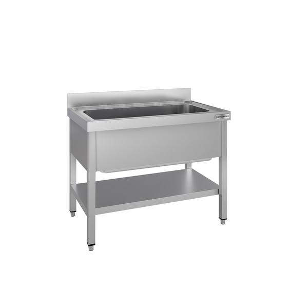 Pot sink ECO- 1000x700mm - with undershelf & 1 basin