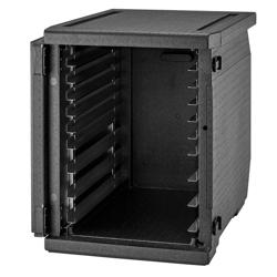 CAMBRO | CAM GOBOX® - Frontloader - EN 600x400 - mit 2er Set Edelstahlschienen - Schwarz
