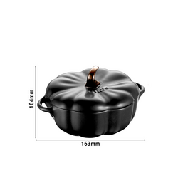 STAUB | CERAMIQUE - Kookpot - Pompoenvorm - Ø 120mm - Keramiek - Zwart