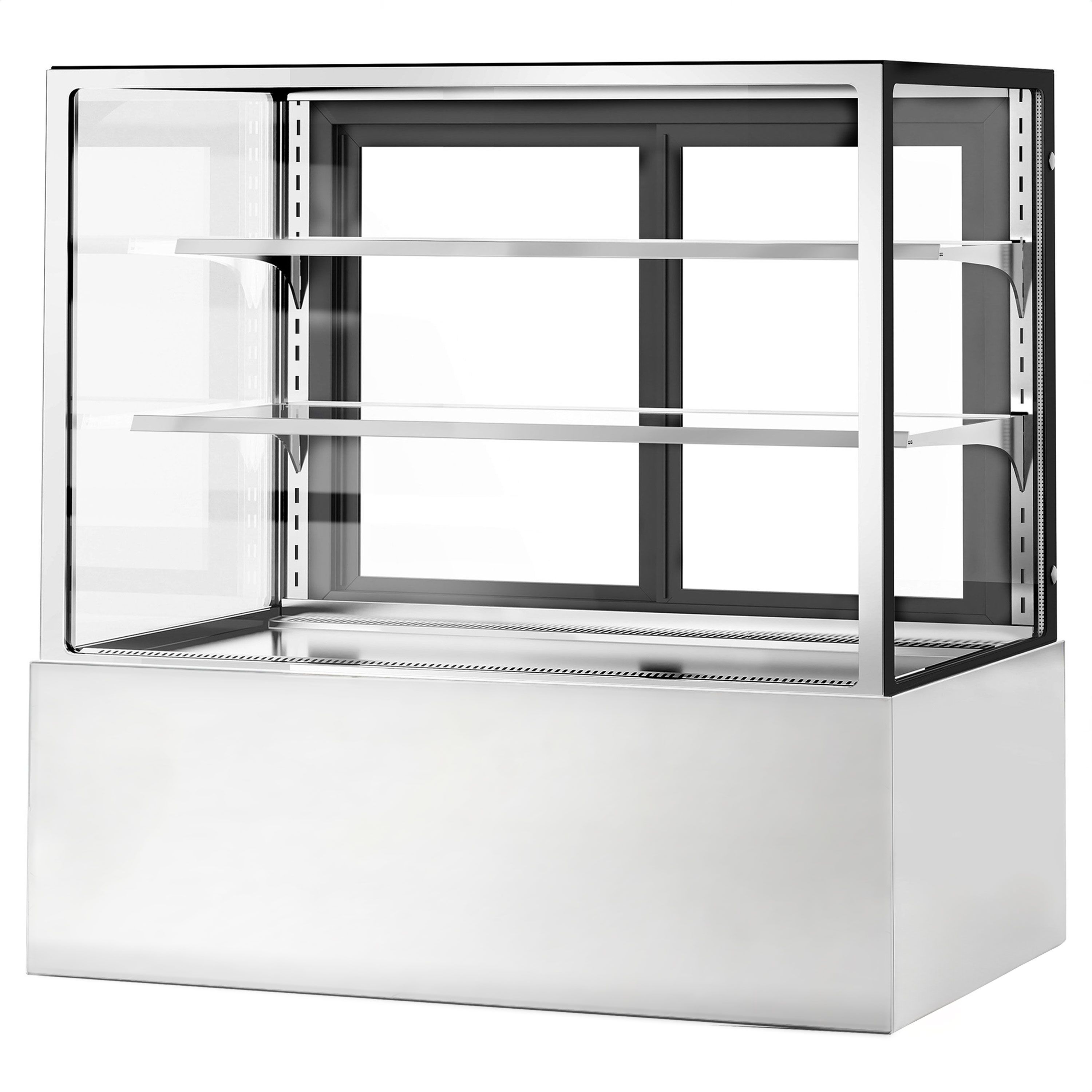 Vitrine à pâtisserie réfrigérée - 598L - 1500mm - Double vitrage - avec 2 étagères en verre - portes coulissantes vitrées arrière